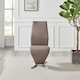 image 3 of Furniturebox 2x Willow Cappuccino Beige Faux Leather Chrome 'Z' Dining Chairs