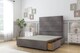 image 3 of Sloomy Texas Slate Naples Divan Bed With Mattress 4 Drawers With 54" Floor Standing Headboard 4'6 Double | Grey | Slate | Double | 1