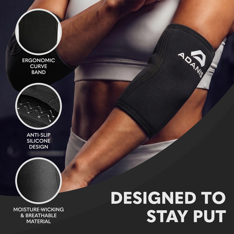 image 1 of Adanis Compression Sleeves Pair for Joint Support - Elbow Sleeve