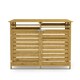 image 1 of Living and Home Outdoor Spruce Wood Garbage Can Garden Storage Shed, Natural, 149x86x122