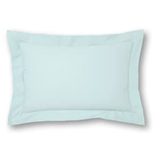 Charlotte Thomas Poetry Polycotton Oxford Duck Egg Blue Pillowcase - 50 x 75cm + 5cm Border Blue | Duck Egg Blue