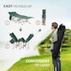image 3 of Outsunny Single Portable Outdoor Military Sleeping Bed Camping Cot Green
