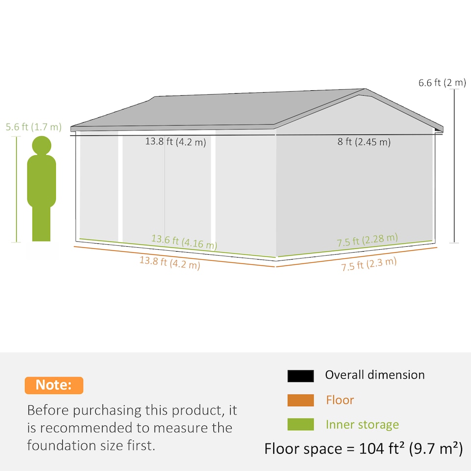 image 1 of Outsunny Outdoor Garden Storage Shed Steel Tool Storage Box for Backyard Grey | Grey
