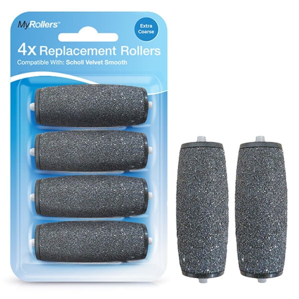image 1 of Compatible with Scholl Velvet Smooth - Refill Replacement Diamond Rollers Grey