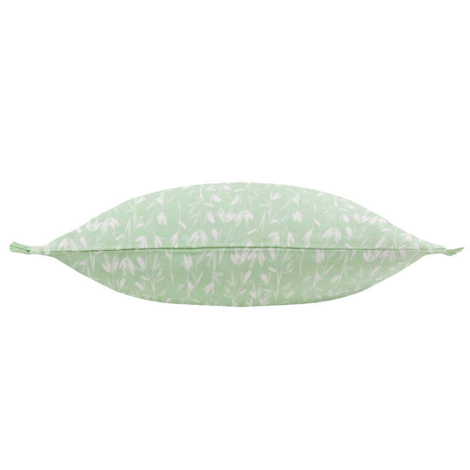 image 1 of Wylder Belle Cotton Cushion, Sage, 30 x 50cm
