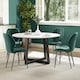 image 6 of HOMCOM Modern Style Kitchen Chairs Set of 4 with Flannel Upholstered
