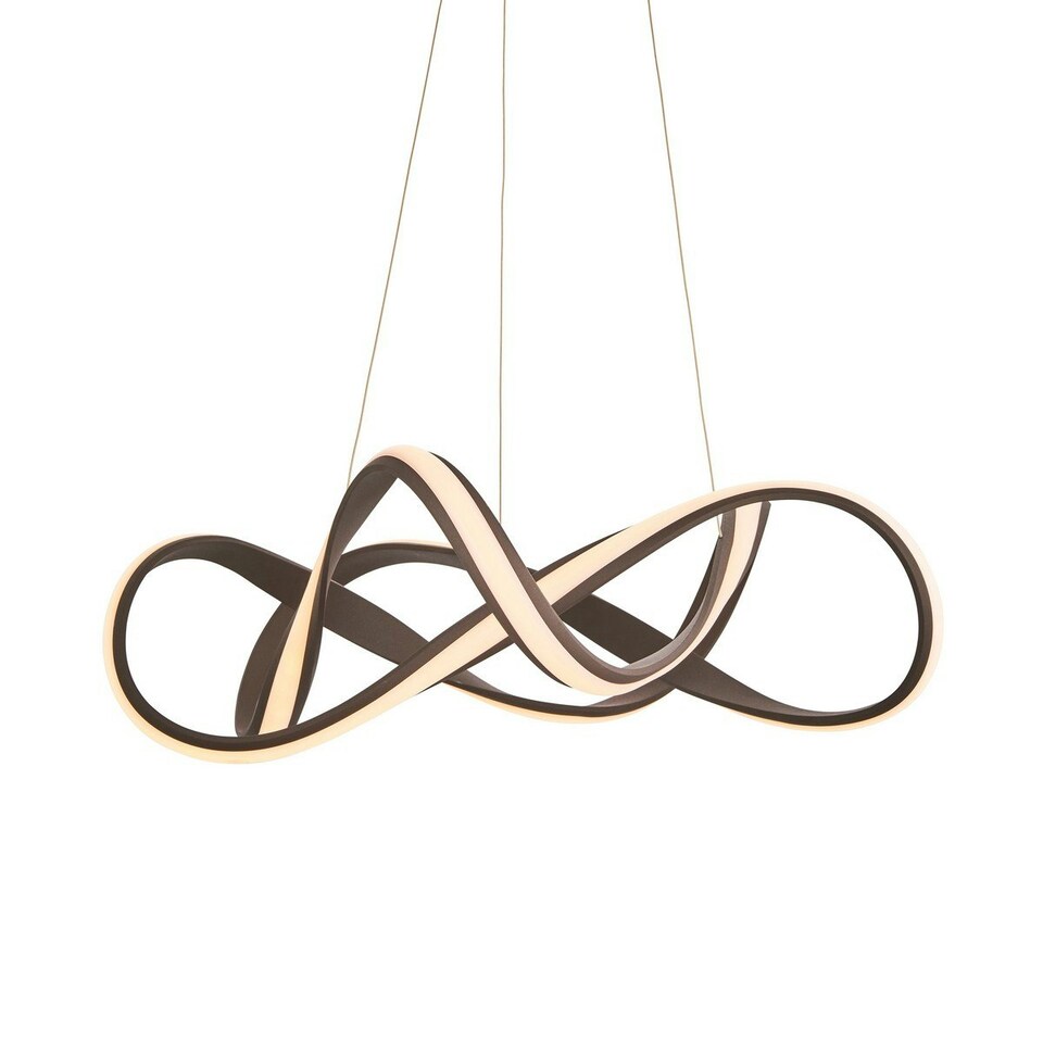 image 1 of Synergy LED Ceiling Pendant Textured Coffee & White Silicone