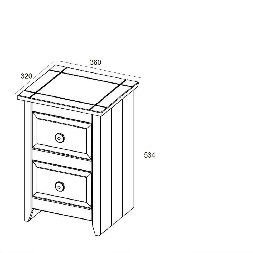 image 1 of Capri White 2 Drawer Petite Bedside Cabinet - Shaker Style, Coastal & Country Bedroom Furniture | White | White | One Size | 1