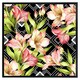 image 2 of Bright plants on geometric background (Picture Frame) Grey | L