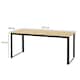 image 5 of Outsunny Garden Dining Table for 6 People with Slatted Table Top Metal Brown | Teak