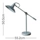 image 3 of ValueLights Civic Painted Grey Table Lamp and E14 Golfball LED 4W Warm White 3000K Bulb