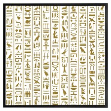 Acient egyptian heiroglyphs (Picutre Frame) Black | S