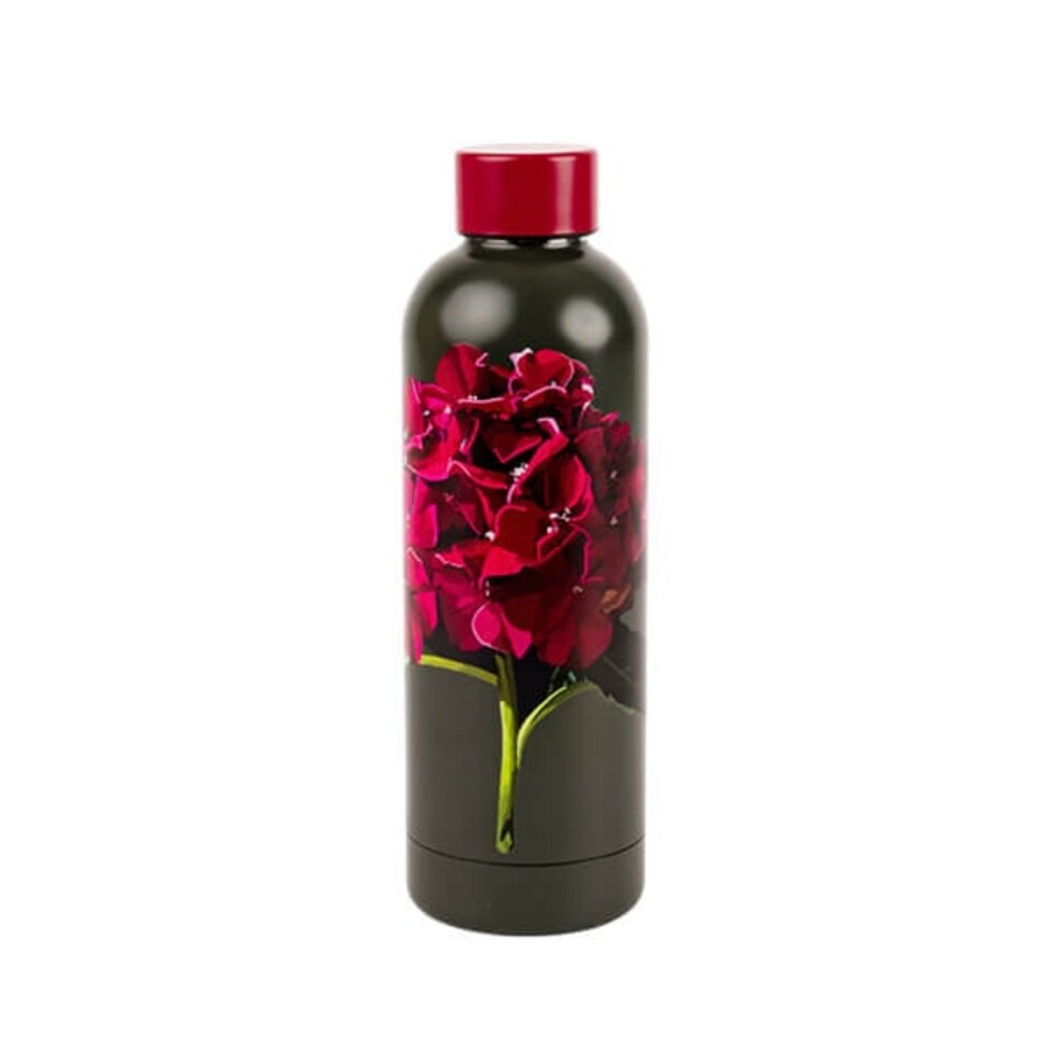 image 1 of Summerhouse by Navigate Sarah Kelleher Hydrangea Dark Stone 500ml Insulated Drinks Bottle