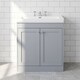 image 3 of Balterley Floor Standing 2 Door Unit with Classic Basin 3 Tap Hole | Grey | 800 x 800 x 453mm