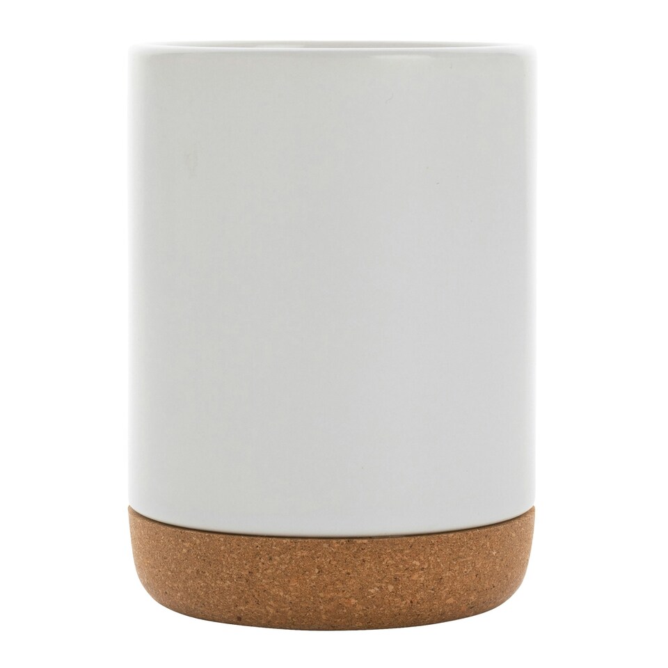 image 1 of XD Collection Cork Ceramic 280ml Mug - White - One Size