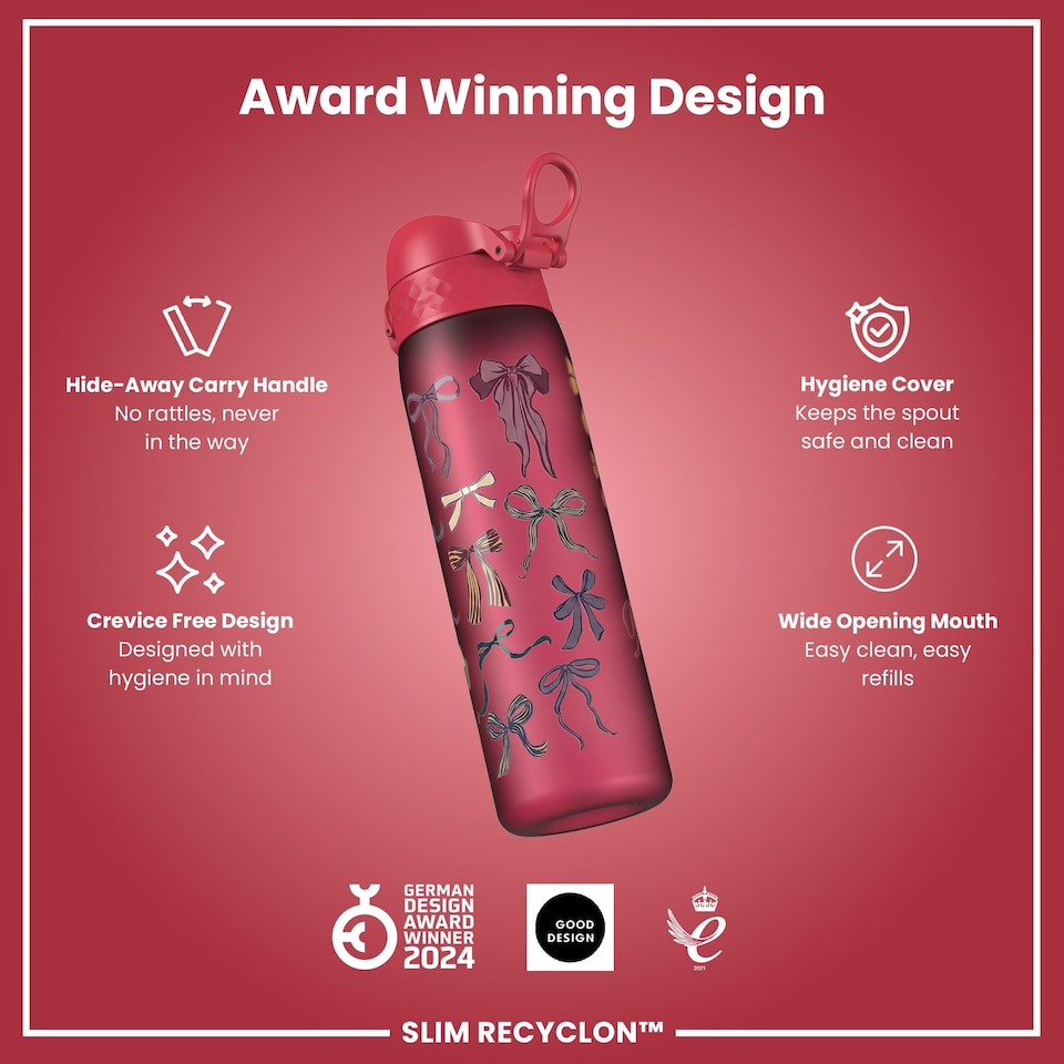 image 1 of Leak Proof Slim Water Bottle, BPA Free, 500ml (18oz)