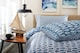 image 4 of Small Fish  Cotton Duvet Set with Stripe Reverse & Printed Fabric Bag | Multi | Super King