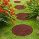 image 6 of Nicoman Reversible Outdoor Garden Stepping Stone Leaves in Terracotta - Pack of 4 | Red | Terracotta | Pack of 4