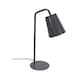 image 1 of ValueLights Bibi Charcoal Grey Arched Stem Metal Classic Table Lamp