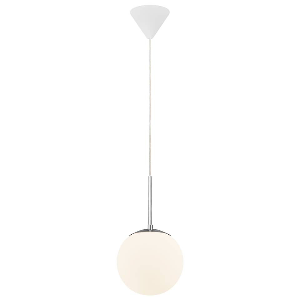 image 1 of Nordlux Cafe Indoor Pendant Light White Glass E27 Hand Blown Glass - Mains Powered, IP20 | White