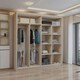 image 3 of Sliding wardrobes 4U Modern Full Mirror Sliding Door Wardrobe Multi Size & Color Options - 203cm Brown | 203cm(Oak)