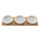 image 1 of Hestia Set Of 3 Snack Bowls On A Wooden Tray