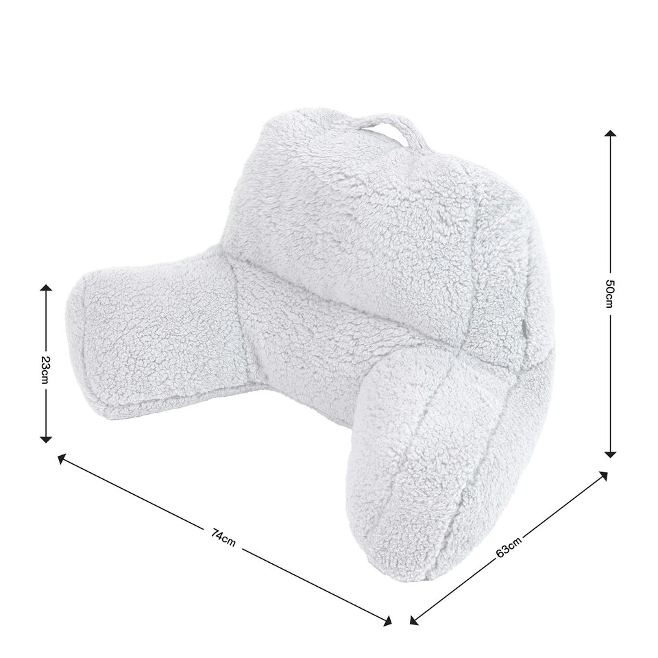 image 1 of icon Teddy Bear Cuddle Cushion Grey Reading Support Pillow Grey | One Size