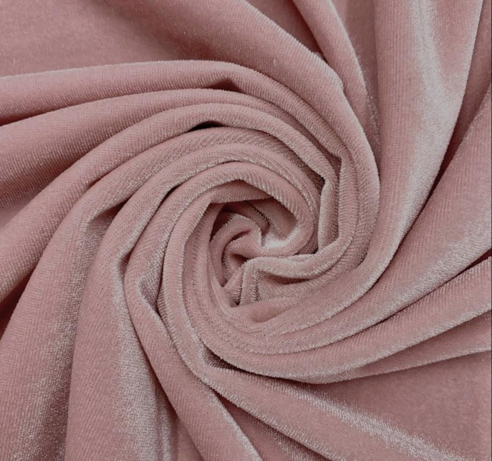image 1 of Velvet Look Eyelet Ring Top Blackout Curtains - 229cm x 229cm - Blush