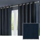 image 1 of Paoletti Corinthian Velvet Room Darkening Navy Eyelet Curtains (W)168cm x (W)229cm cm | Multi