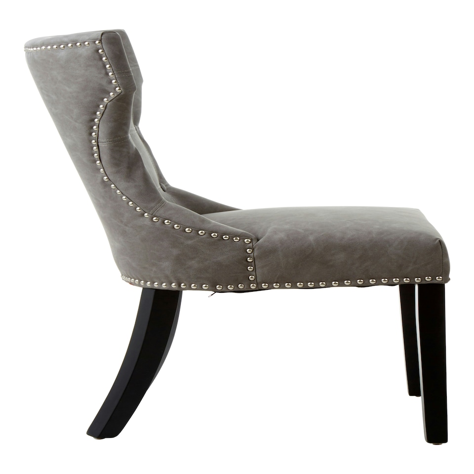 image 1 of Interiors by Premier Grey Velvet Chair, Enchanting Sleep Chair, Easy to Assemble Borg Chair, Comfy Dining Chair