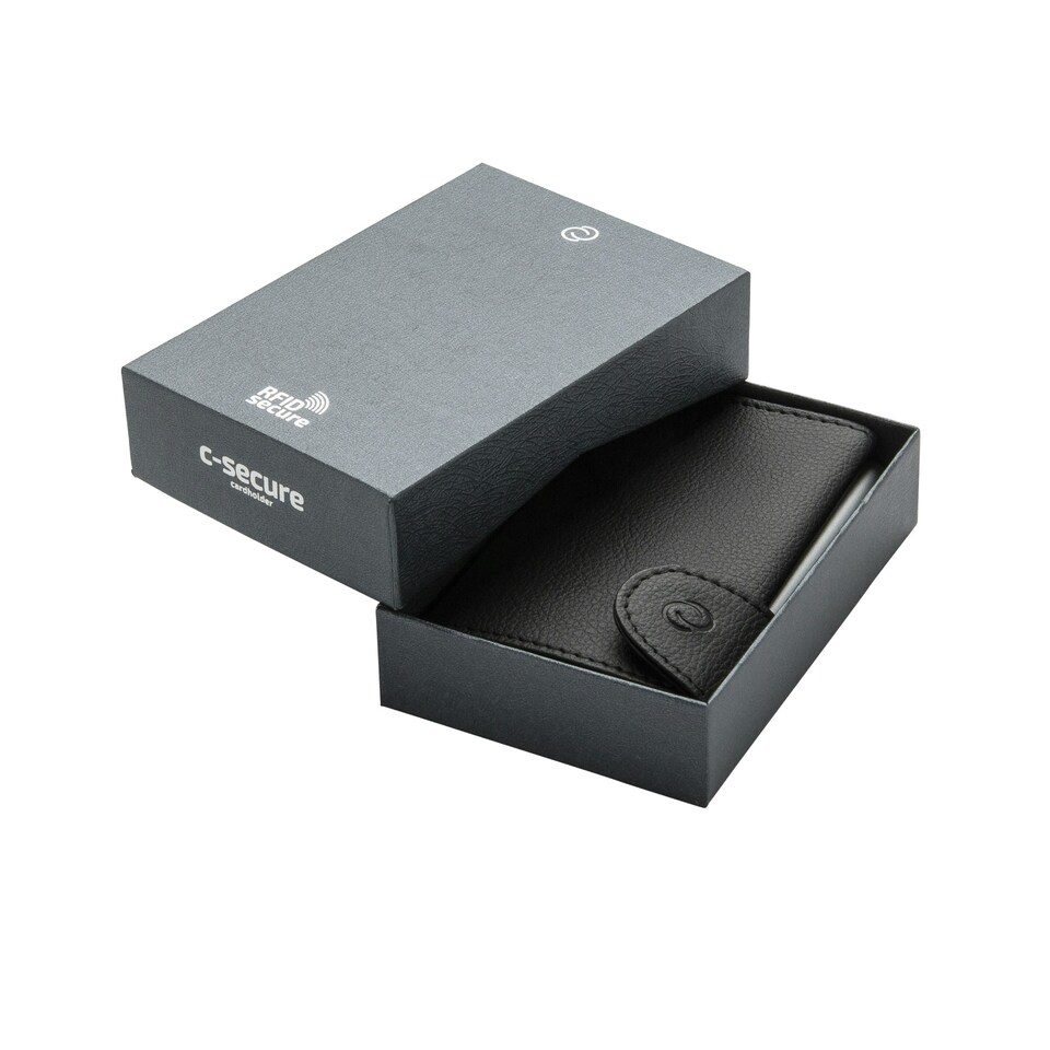 image 1 of C-Secure RFID Wallet and Card Holder Set - Black - One Size