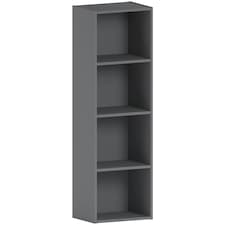 Vida Designs Oxford 4 Tier Cube Bookcase Display Storage, Grey