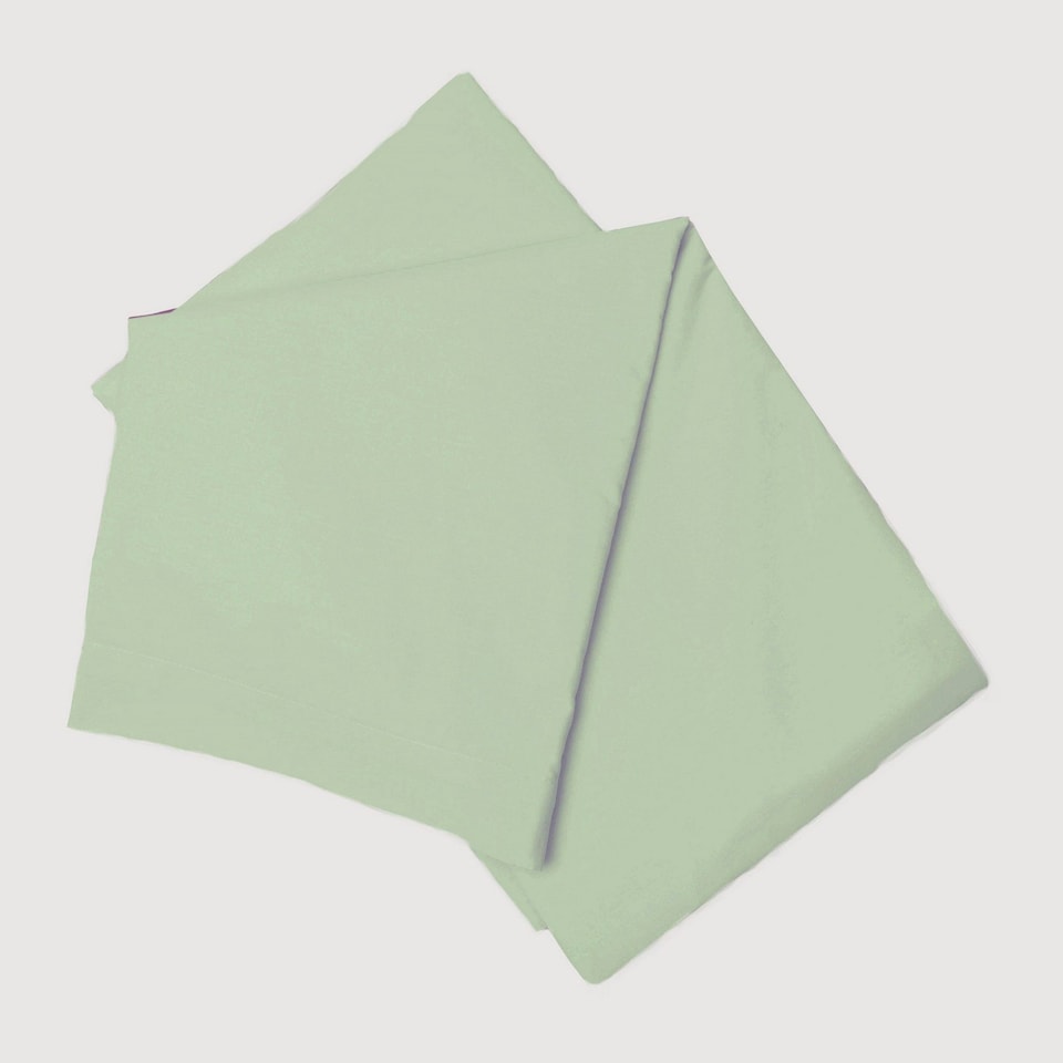 Belledorm 200 Thread Count Cotton Percale Flat Sheet - Mint - Double