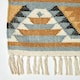 image 3 of Homescapes Agra Handwoven Diamond Kilim Wool Hall Runner - 66 x 200 cm | Multi | Yellow, gold, grey, black and white