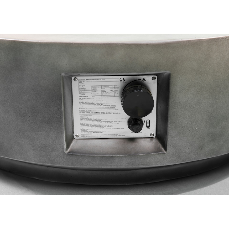 image 1 of Centurion FUSION Dark Grey Lavish Garden & Patio Fire Pit with Stone Finish - Fully Assembled