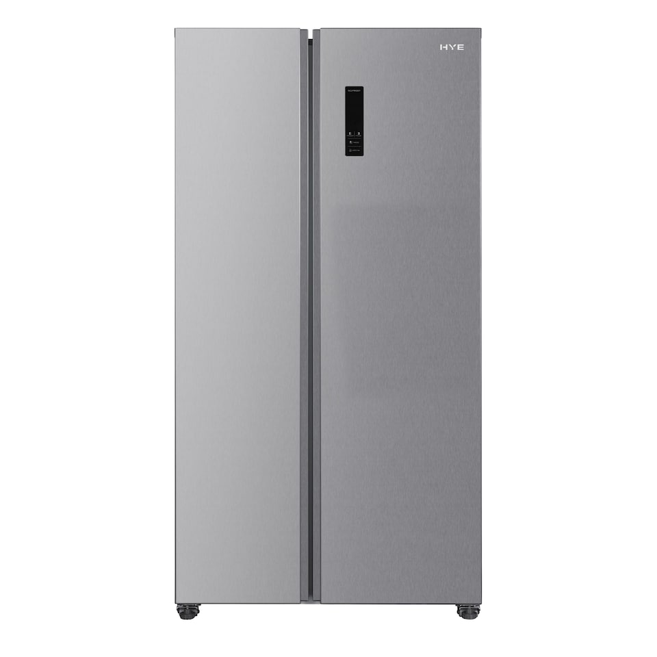 image 1 of HYE 442 Litre No Frost American Fridge Freezer, 91cm, Silver - RF01AM442S01