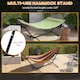 image 4 of Outsunny Hammock Stand w/ Wheels, Adjustable Hammock Stand w/ Carry Bag, Black | Black