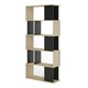 image 3 of Maze Open Bookcase 4 Shelves in Oak and Black