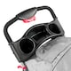 image 9 of KCT Hooded Foldable Pet Dog Cat Stroller with Waterproof Rain Cover - Grey - 4 Wheel Travel Carriage with Safety Leash, Canopy, Cup Holder, Storage Tray | Grey | 1