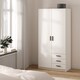 image 1 of Sprint Wardrobe with 2 Doors + 3 Drawers in White