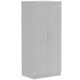 image 1 of HOMCOM Wardrobe for Bedroom, Double Wardrobe with Hanging Rail, Grey