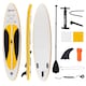 image 2 of Outsunny 10' x 30' x 6' Inflatable Stand Up Paddle Board, Non-Slip & Ultra-Light Deck with ISUP Accessories, Adj Paddle, Backpack Bag, and Three Bottom Fins, for Youth Adults Beginner, White | White | White