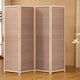 image 3 of Living and Home 4-Panel Bamboo Woven Folding Divider Screen - Brown | Brown