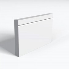 Pack of 5 (Total 5 Units) - Moisture Resistant MDF Primed 1 Drip Skirting Board - 25mm (T) x 144mm (H) x 4200mm (L)
