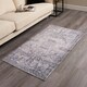 image 4 of OHS Flat Vintage Washed Carpet Floor Rug, 120x170cm - Grey