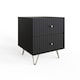 image 1 of Thalia Ribbed 2 Drawer Bedside Table