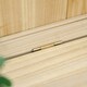 image 8 of Outsunny Wood Storage Bench for Patio, Outdoor Garden Seating, Natural