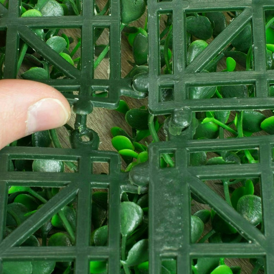 image 1 of Primrose Buxus Artificial Hedge Outdoor Patio Fence Panel 50cm x 50cm Set of 4