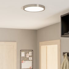 EGLO Fueva 6 Chrome LED Ceiling Light, 27cm | Black