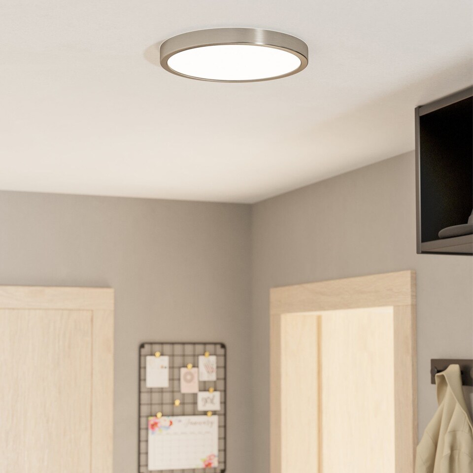 image 1 of EGLO Fueva 6 Chrome LED Ceiling Light, 27cm | Black